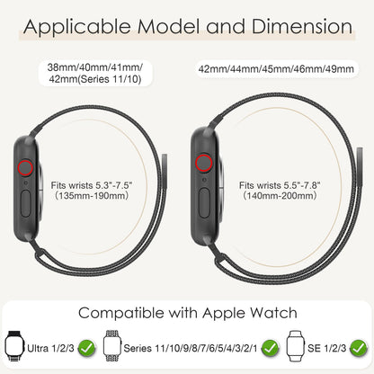 Original Milanese Loop Band Compatible with Apple Watch 38mm 40mm 41mm 42mm 44mm 45mm 46mm 49mm - Women & Men Magnetic Closure Adjustable Metal Strap for iWatch Series 11 10 9 8 7 6 5 4 SE2 3 Ultra2 3