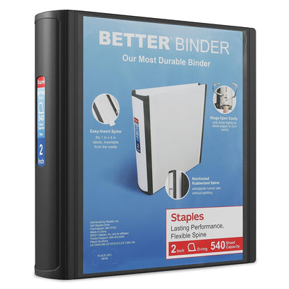 STAPLES 3 Inch BetterView Binder with D-Rings (Teal)