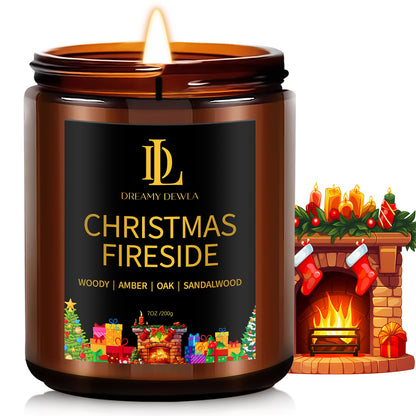 Winter Candle Set, Candles for Home Scented, 4 Pack Soy Candles for Holiday, Holiday Candle Gifts for Women Men, Winter Scents of Gingerbread Cookies/Apple & Cinnamon/Coffee Latte/Pine & Cedarwood