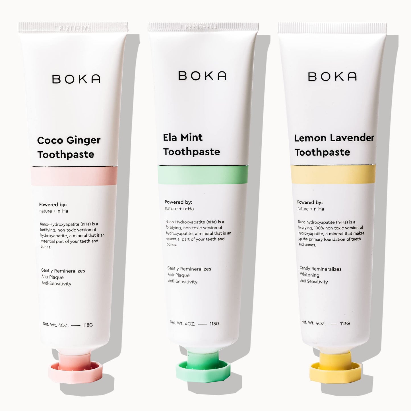Boka Fluoride Free Toothpaste Nano Hydroxyapatite, Helps Remineralize, Appropriate for Sensitive Teeth, Whitening - for Adult, Kids Oral Care - Ela Mint Flavor, 4 Fl Oz 1Pk US Manufactured