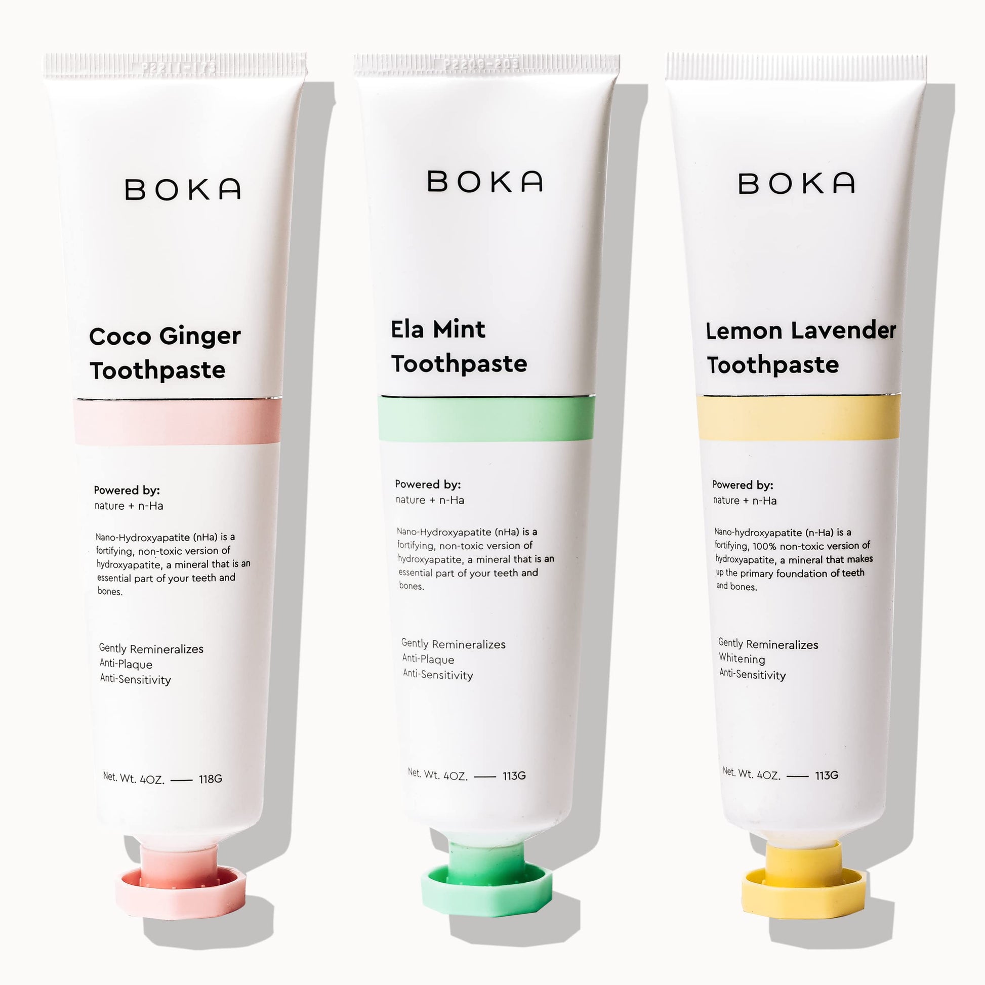 Boka Fluoride Free Toothpaste Nano Hydroxyapatite, Helps Remineralize, Appropriate for Sensitive Teeth, Whitening - for Adult, Kids Oral Care - Ela Mint Flavor, 4 Fl Oz 1Pk US Manufactured