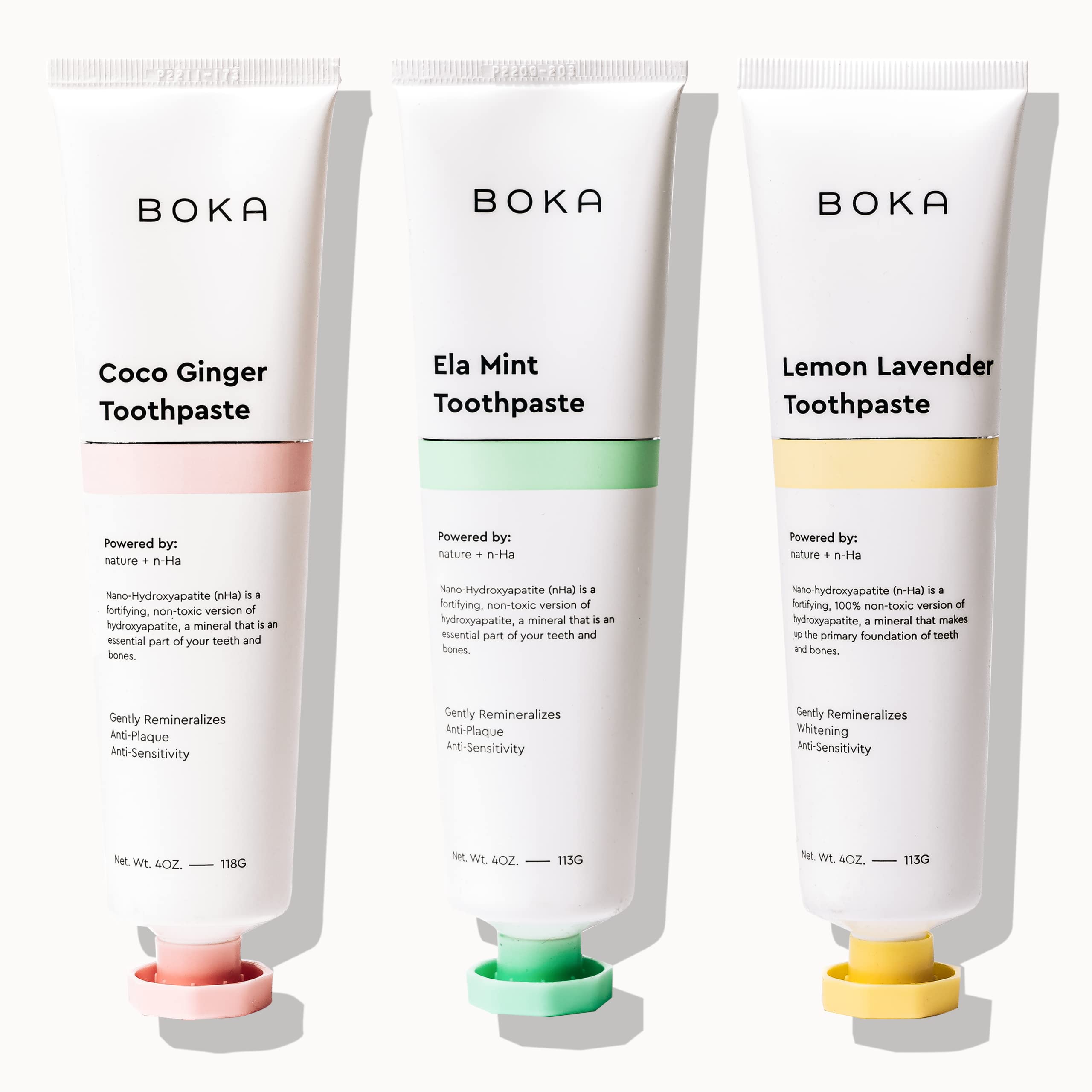 Boka Fluoride Free Toothpaste Nano Hydroxyapatite, Helps Remineralize, Appropriate for Sensitive Teeth, Whitening - for Adult, Kids Oral Care - Ela Mint Flavor, 4 Fl Oz 1Pk US Manufactured