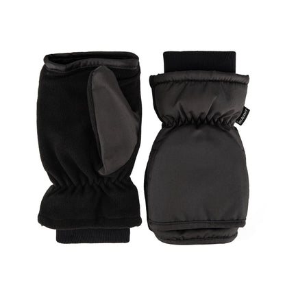 isotoner womens Water Repellent Touchscreen Iridescent Sleekheat Gloves and Flip Top Mittens