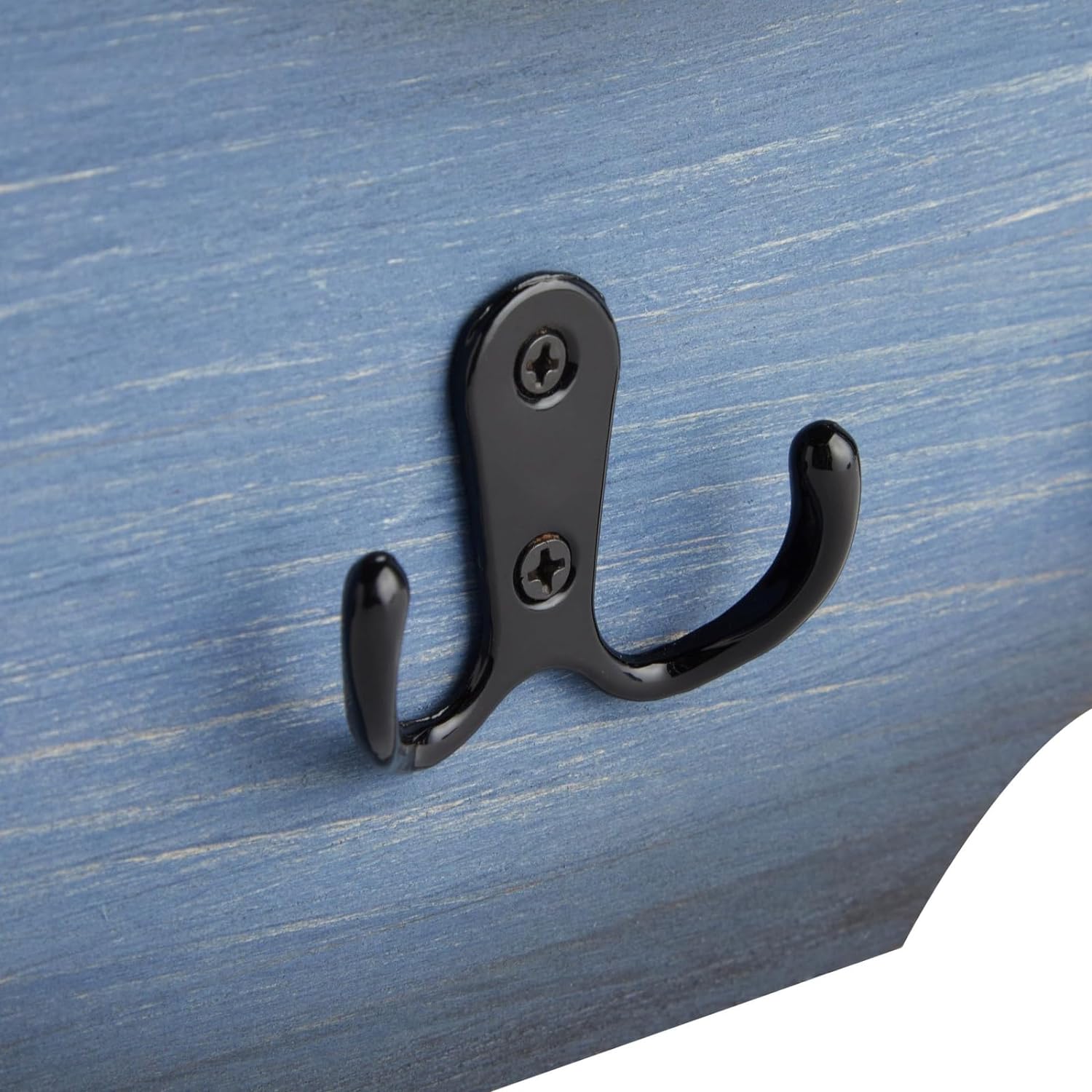 Okuna Outpost Whale Tail Wall Hook for Nursery, Nautical Ocean Wall Decor (Blue, 15.5 x 6.75 x 1 in)
