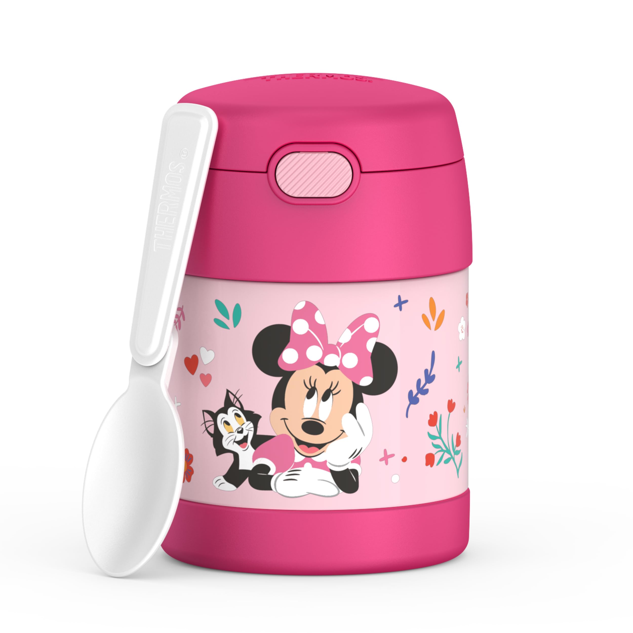 THERMOS FUNTAINER Insulated Food Jar – 10 Ounce – Kid Friendly Food Jar with Foldable Spoon, Minecraft