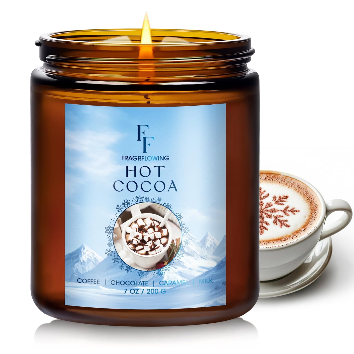 Christmas Candles Set, Scented Candles for Home, 4 Pack Holiday Natural Soy Candles, Christmas Gifts for Women Men, Festival Fragrance of Balsam Cedar/Cookies/Mulled Cider/Cinnamon