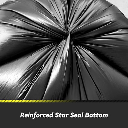 100 Count 55-60 Gallon Trash Bags, Sturdy & Tear-Resistant Commercial Can Liners 55 Gallon, Large Garbage Bags, Large Black Trash Bags for Commercial, Lawn and Leaf Bags