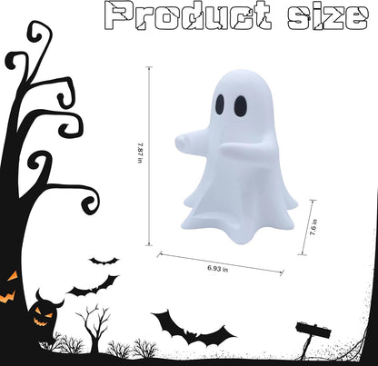 Ghost Figurine Holding Coke Table Decor, Replaceable Can Holder Halloween Cute Desktop Ghost Statue Decoration, Fun and Practical