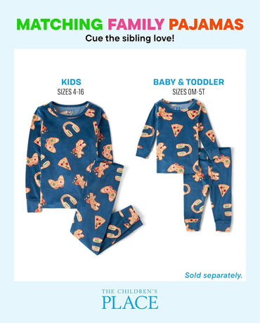 The Children's Place Baby Christmas and Holiday Kids 2 Piece Pajama Sets, Velour
