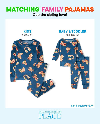 The Children's Place Baby Christmas and Holiday Kids 2 Piece Pajama Sets, Velour