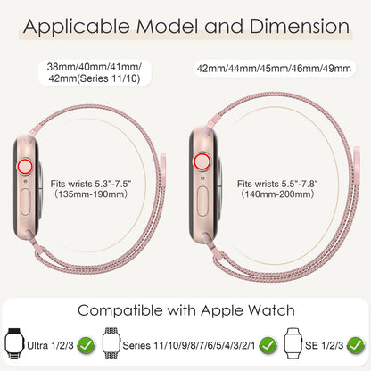 Original Milanese Loop Band Compatible with Apple Watch 38mm 40mm 41mm 42mm 44mm 45mm 46mm 49mm - Women & Men Magnetic Closure Adjustable Metal Strap for iWatch Series 11 10 9 8 7 6 5 4 SE2 3 Ultra2 3