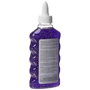 Amazon Basics Liquid Washable Glitter Glue, Assorted Colors (Purple Pink Red Blue), 177ml, 6 oz Each, 4-Count