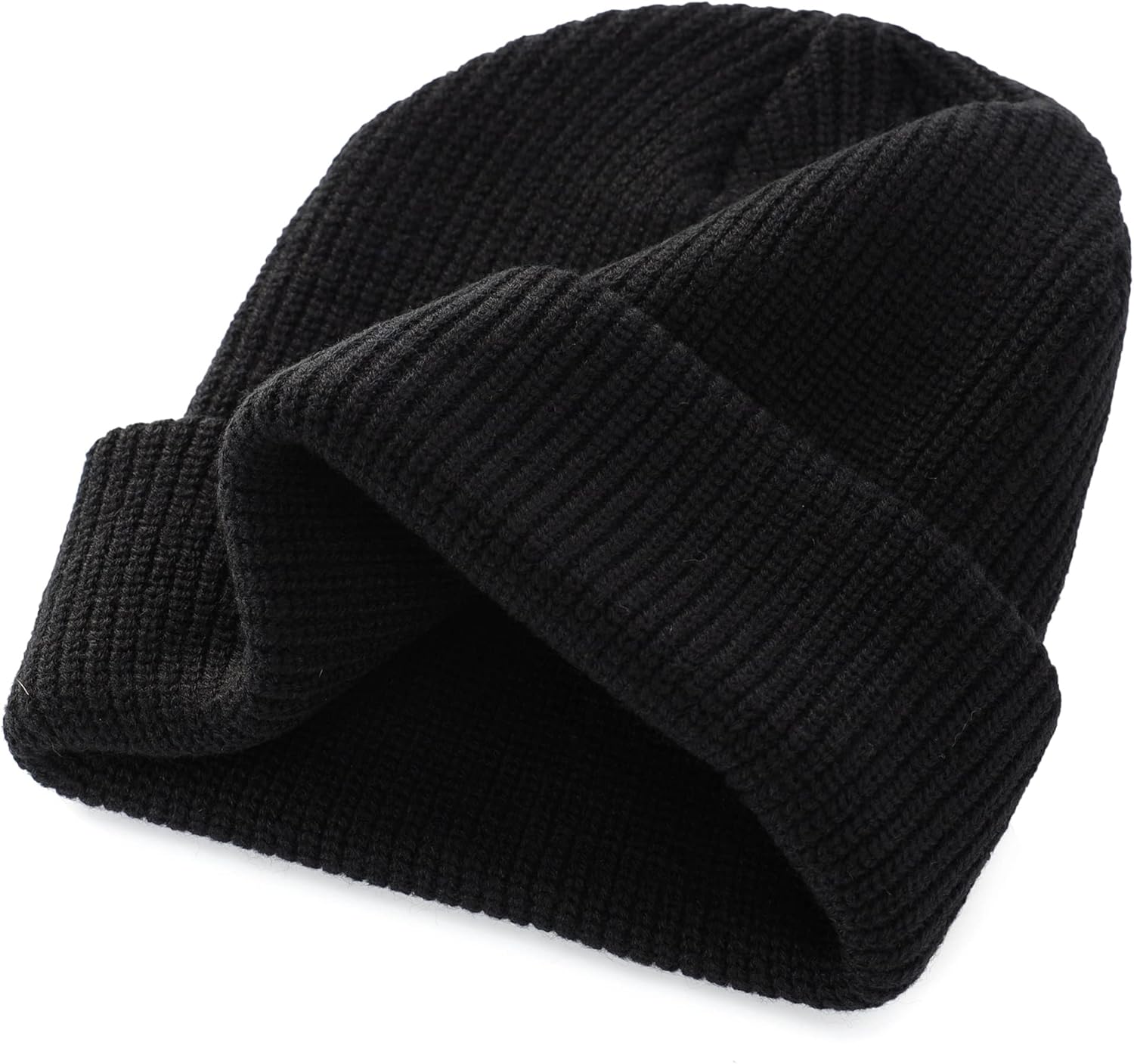 Connectyle Classic Double Layer Knit Beanie Hat Warm Thick Acrylic Winter Hats Daily Cuffed Beanies Watch Hat for Men Women