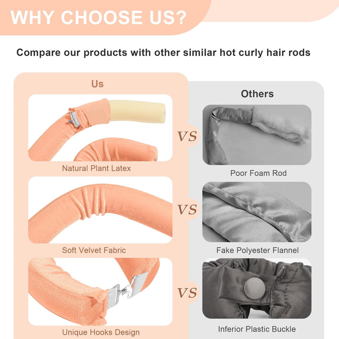 Heatless Curlers, Heatless Curls Overnight Set for Women, Soft Hair Curlers to Sleep In, Jumbo No Heat Hair Curlers Set with Headscarf and Hook for Long Hair (DarkBrown, 4 Packs)