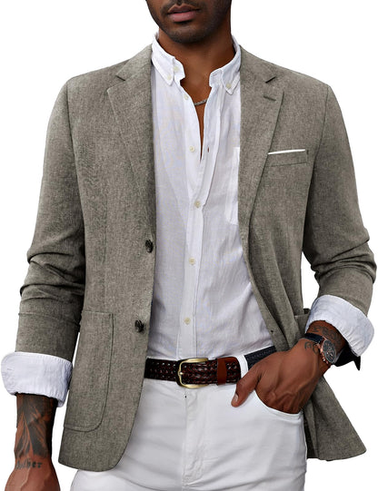 PJ PAUL JONES Mens Casual Sport Coat Blazer Two Buttons Lightweight Business Jackets