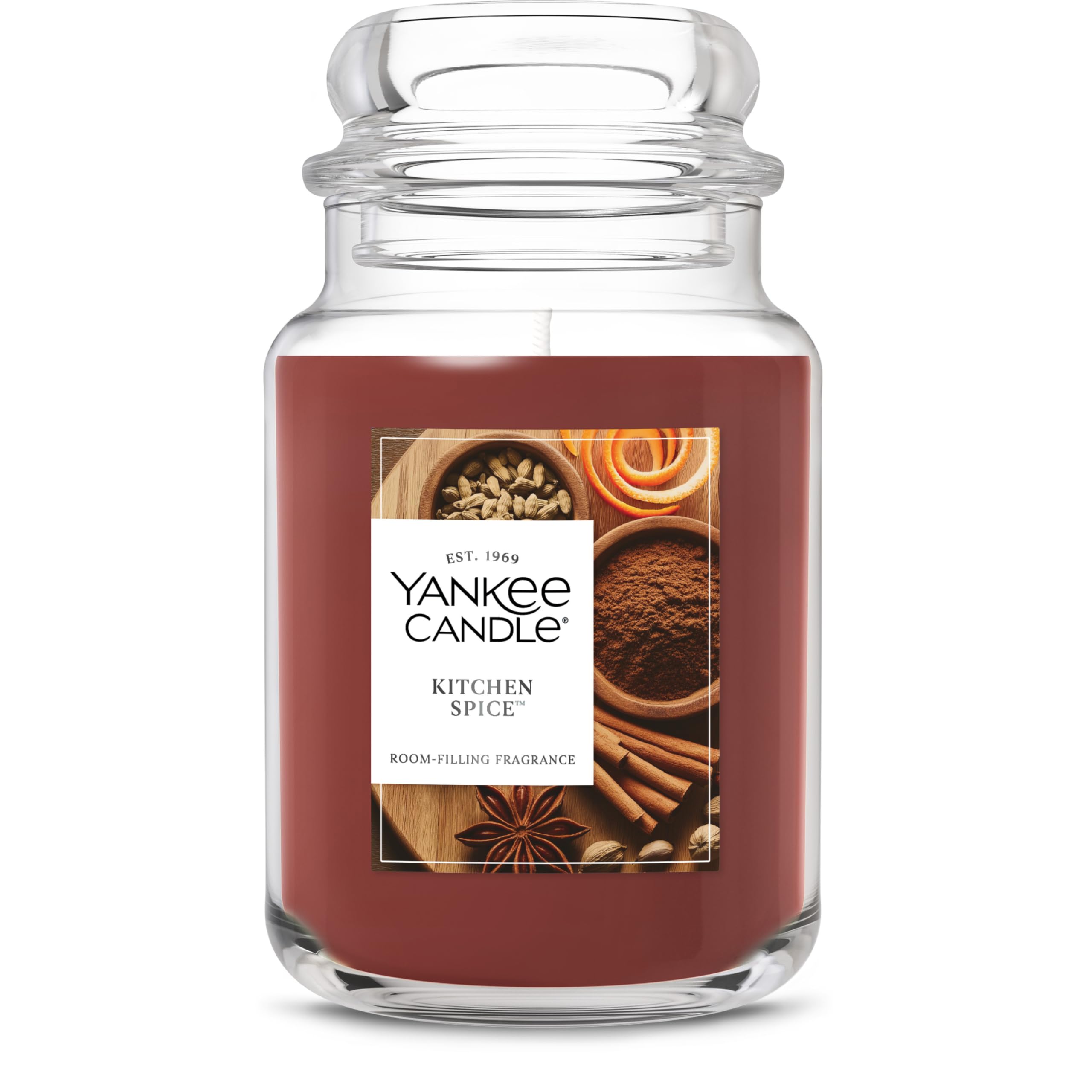 Yankee Candle Autumn Wreath, Fall Scented Candle, 22oz Large Jar with up to 150 Hour Burn Time