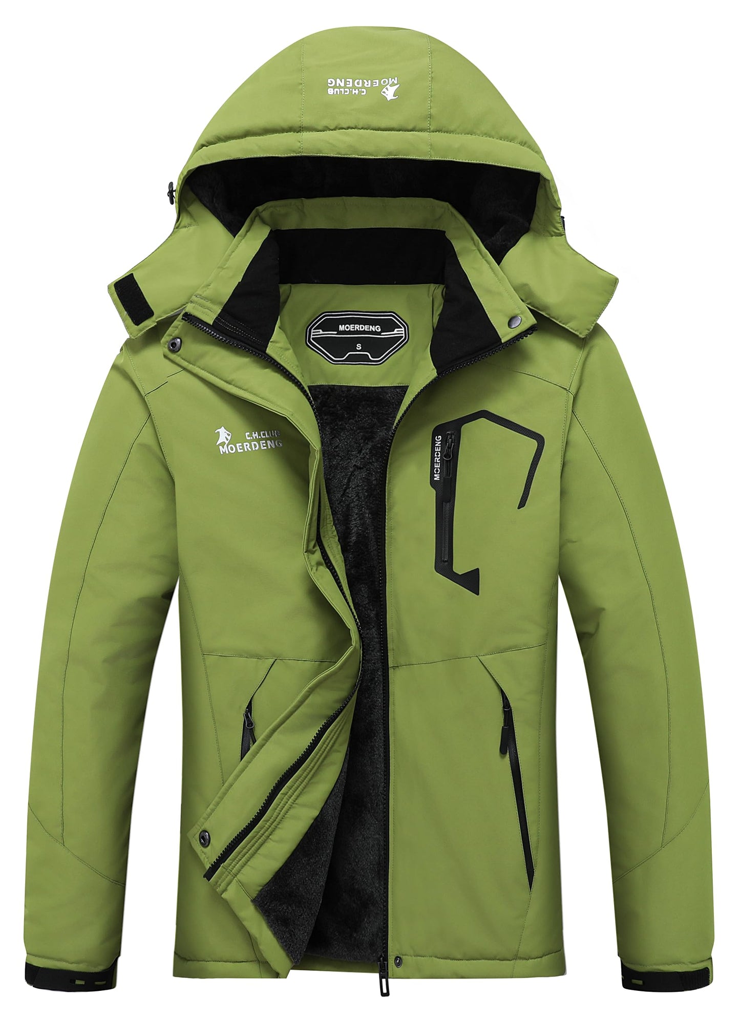 MOERDENG Women's Waterproof Ski Jacket Warm Winter Snow Coat Mountain Windbreaker Hooded Raincoat Jacket