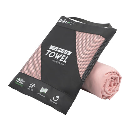 Rainleaf Microfiber Towel Perfect Travel & Gym & Camping Towel. Quick Dry - Super Absorbent - Ultra Compact - Lightweight. Suitable for Trip, Beach, Shower, Backpacking, Pool