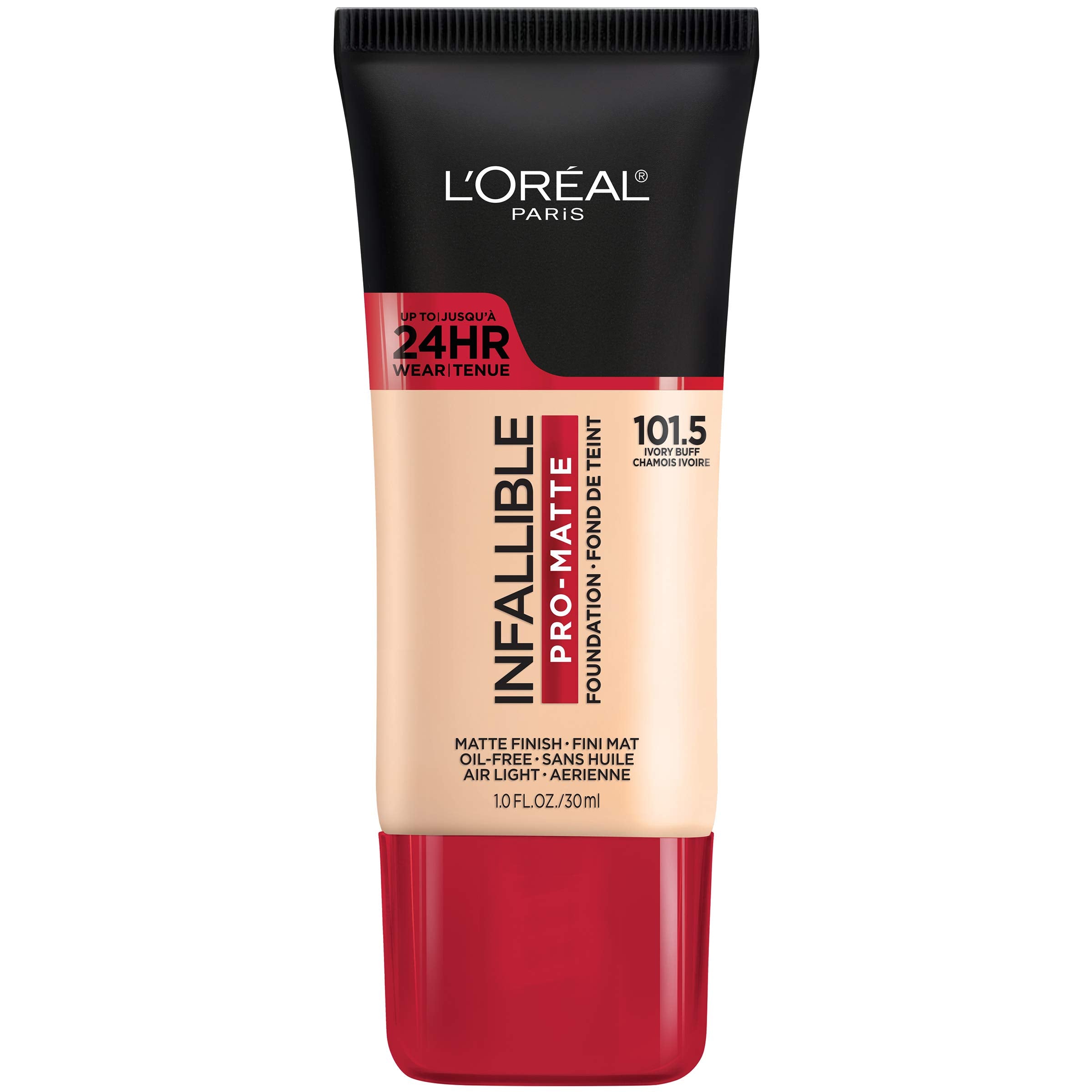 L'Oreal Paris Makeup Infallible Pro-Matte Liquid Longwear Foundation, 105 Natural Beige, 1 fl; oz.