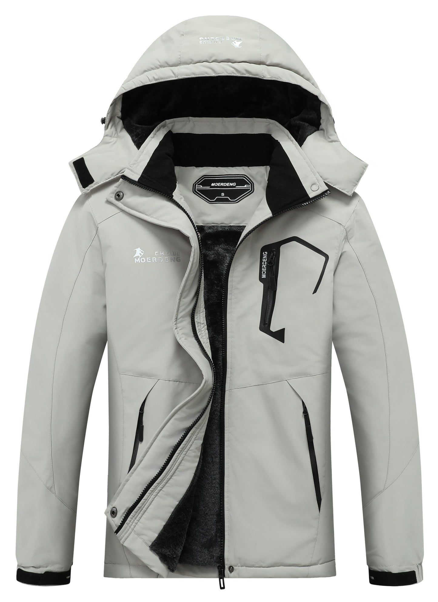 MOERDENG Women's Waterproof Ski Jacket Warm Winter Snow Coat Mountain Windbreaker Hooded Raincoat Jacket