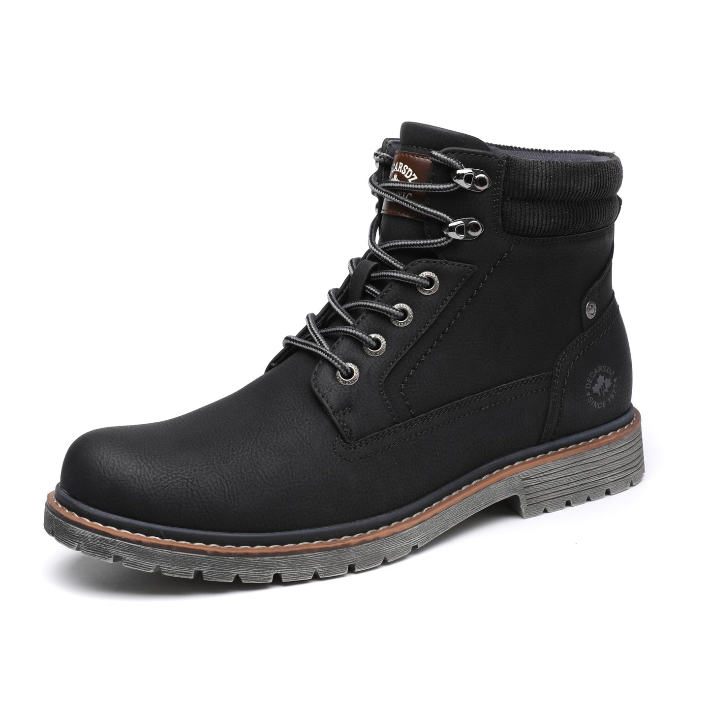 DECARSDZ Men's Fashion Lace-up Casual Chukka Boots for Men Zipper Boot