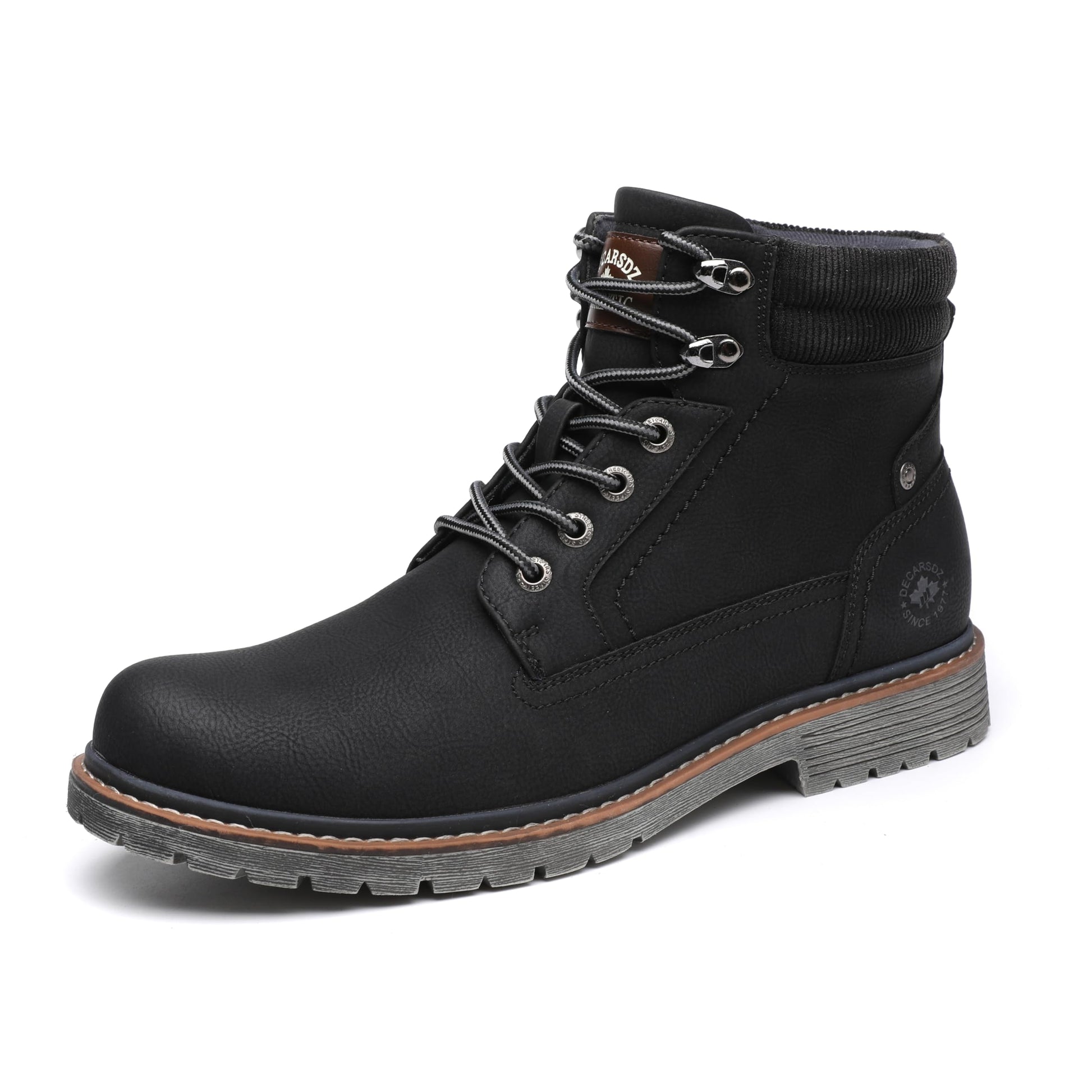 DECARSDZ Men's Fashion Lace-up Casual Chukka Boots for Men Zipper Boot