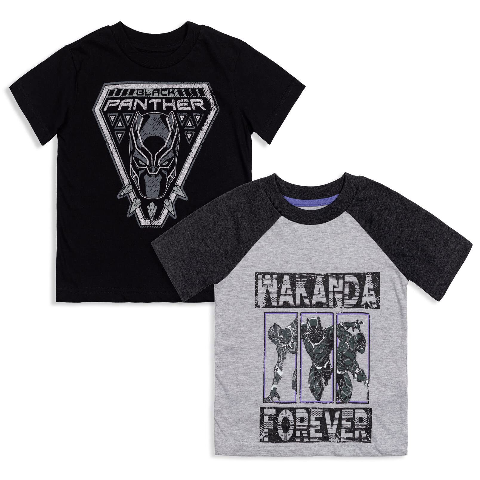 Marvel 2 Pack T-Shirts Toddler to Big Kid Sizes (2T - 18-20)