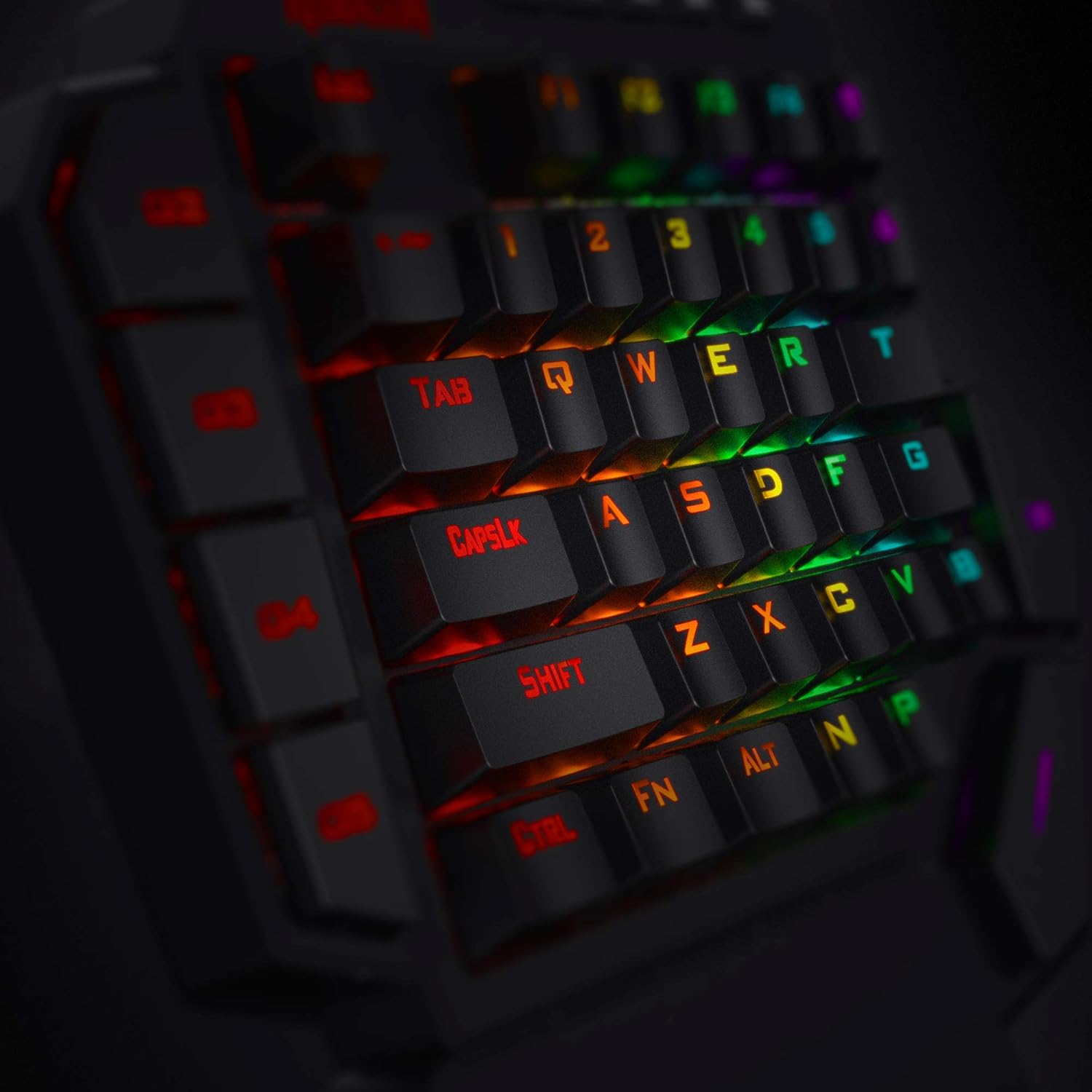 Redragon K585 DITI Wired One-Handed RGB Mechanical Gaming Keyboard, 42 Keys Type-C Professional Gaming Keypad w/Upgraded Hot-Swappable Socket, 7 Onboard Macro Keys & Detachable Wrist Rest