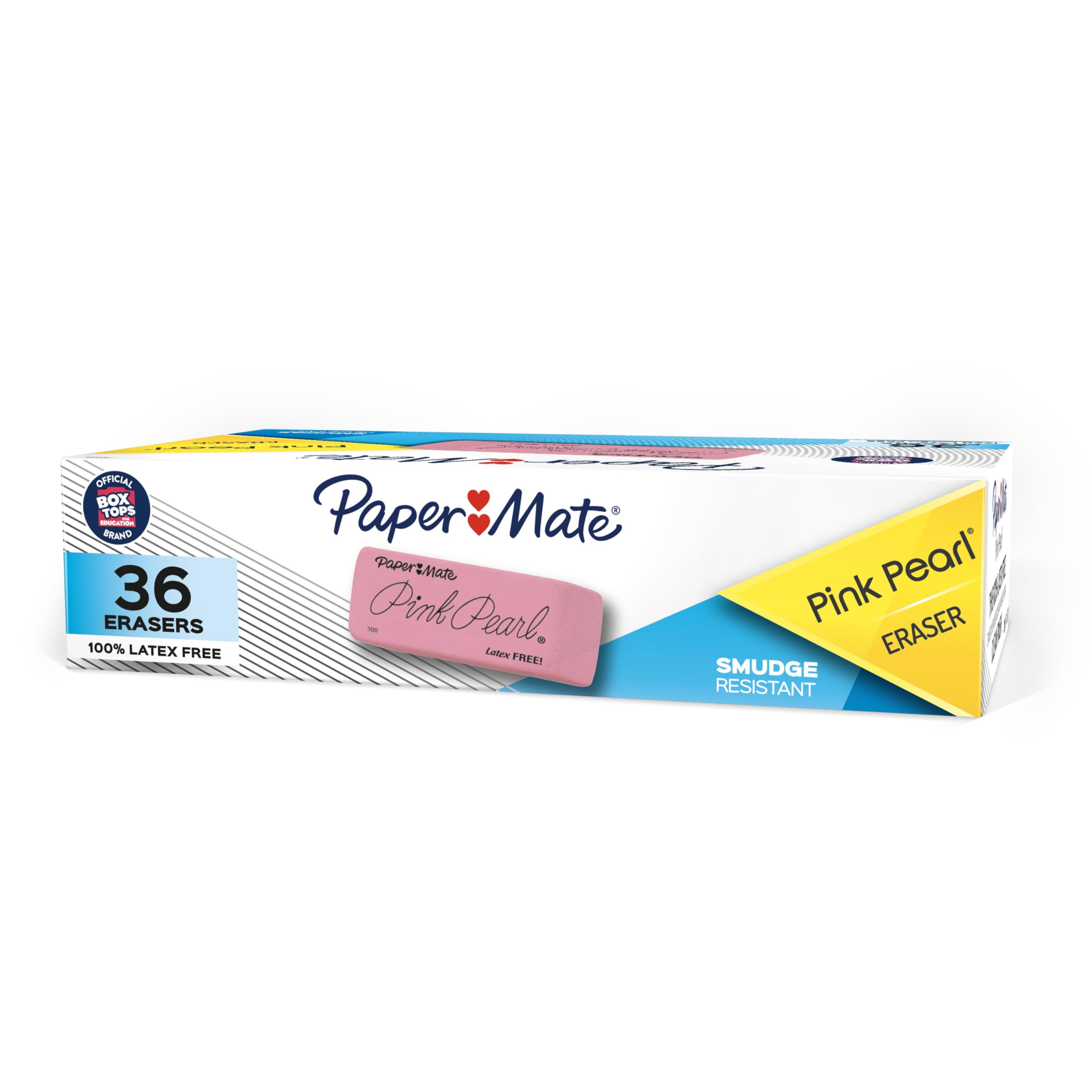 Paper Mate Pink Pearl Erasers, Medium, 24 Count