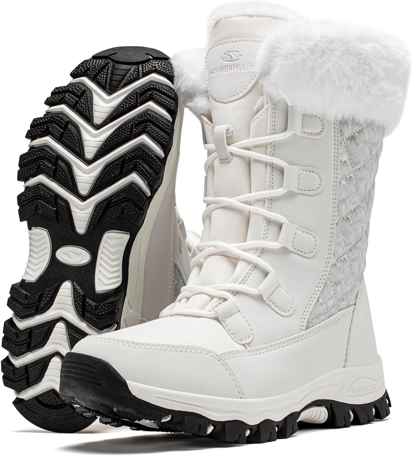 HOBIBEAR Women's Winter Snow Boots Waterproof Lightweight Warm Faux Fur Lined Mid-Calf Booties