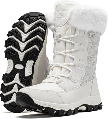 HOBIBEAR Women's Winter Snow Boots Waterproof Lightweight Warm Faux Fur Lined Mid-Calf Booties