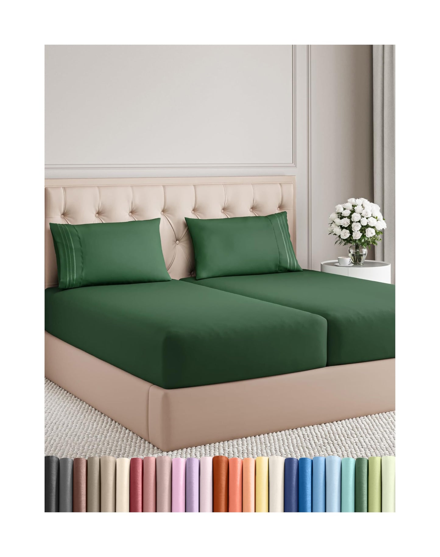 Queen Size 4 Piece Sheet Set - Comfy Breathable & Cooling Bed Sheets Set - Hotel Luxury Bedding for Women, Men, Kids, Teens, Boys & Girls - Deep Pockets, Ultra-Soft, Wrinkle Free - Oeko-Tex - Black