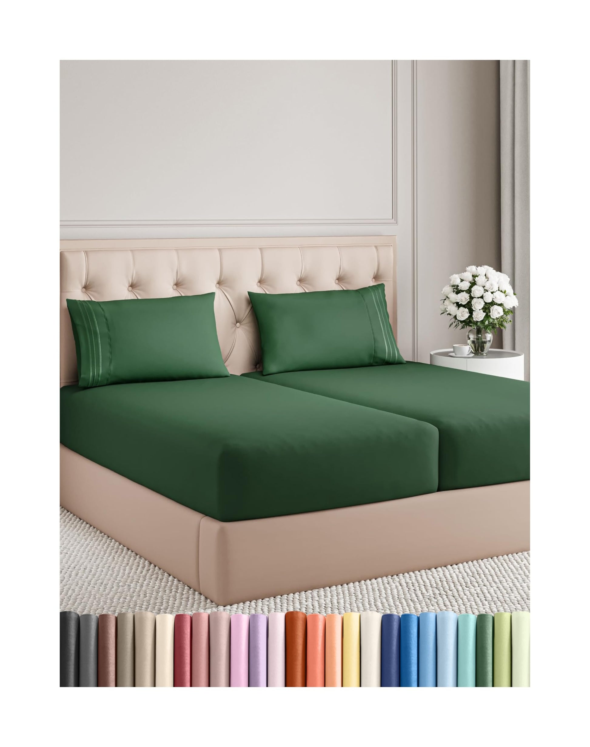Queen Size 4 Piece Sheet Set - Comfy Breathable & Cooling Bed Sheets Set - Hotel Luxury Bedding for Women, Men, Kids, Teens, Boys & Girls - Deep Pockets, Ultra-Soft, Wrinkle Free - Oeko-Tex - Black