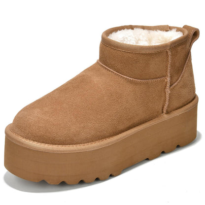 Project Cloud 100% Genuine Leather Ankle Boots for Women - Anti-Slip Memory Foam Insole Womens Boots - Lightweight Winter Womens Shoes, Ankle Booties for Women (Huggy)