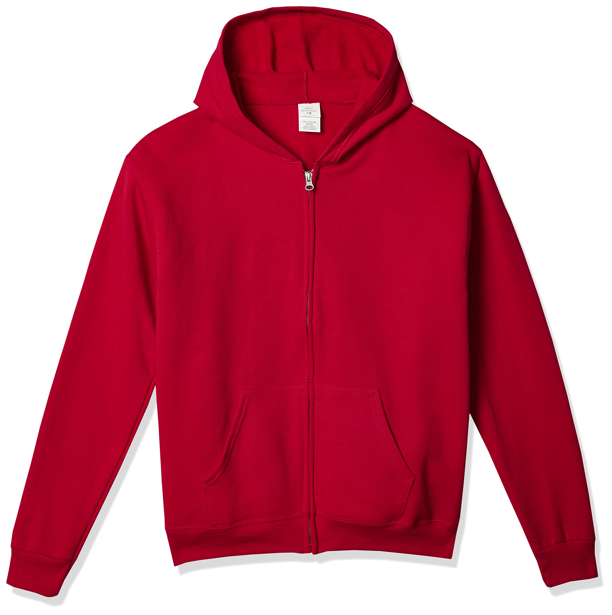 Hanes Boys' EcoSmart Full Zip Hooded Jacket, Navy, Large