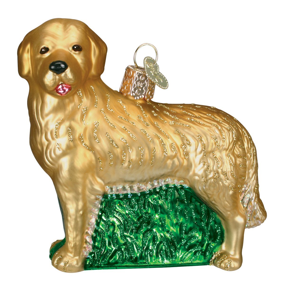 Old World Christmas Black Labrador Dog Collection Glass Blown Ornaments for Christmas Tree 3.75 x 1.5