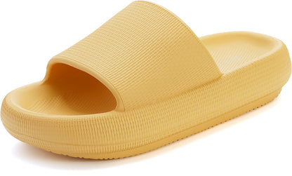 BRONAX Pillow Slippers for Women and Men | House Slides Shower Sandals | Cushioned Thick Sole