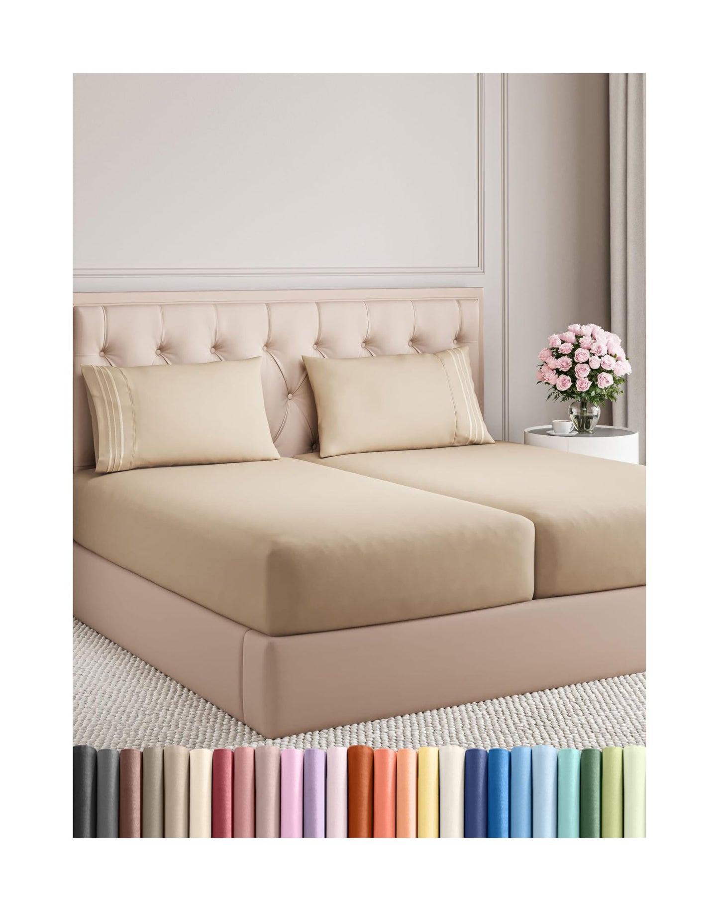 Queen Size 4 Piece Sheet Set - Comfy Breathable & Cooling Bed Sheets Set - Hotel Luxury Bedding for Women, Men, Kids, Teens, Boys & Girls - Deep Pockets, Ultra-Soft, Wrinkle Free - Oeko-Tex - Black