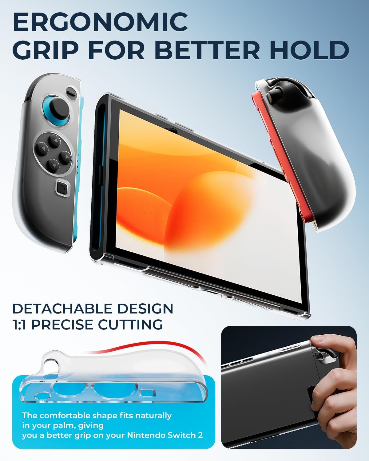 Switch 2 Pro Controllers Accessories Bundle for Nintendo 17-in-1: Carrying Case, Screen Protector, Thumb Grip for Joycon, Dockable Console Protective Cover Shell, Steering Wheel, 2025 Switch2 Game Kit