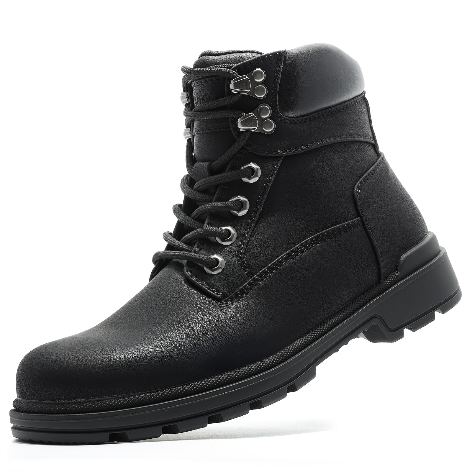 ANJOUFEMME Men's Winter Hiking Boots Waterproof, Anti-Slip Outdoor Climbing Warm Work Trekking Shoes for Men