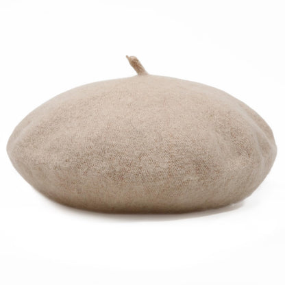 Women French Wool Beret Hats - Solid Color Classic Beanie Winter Cap