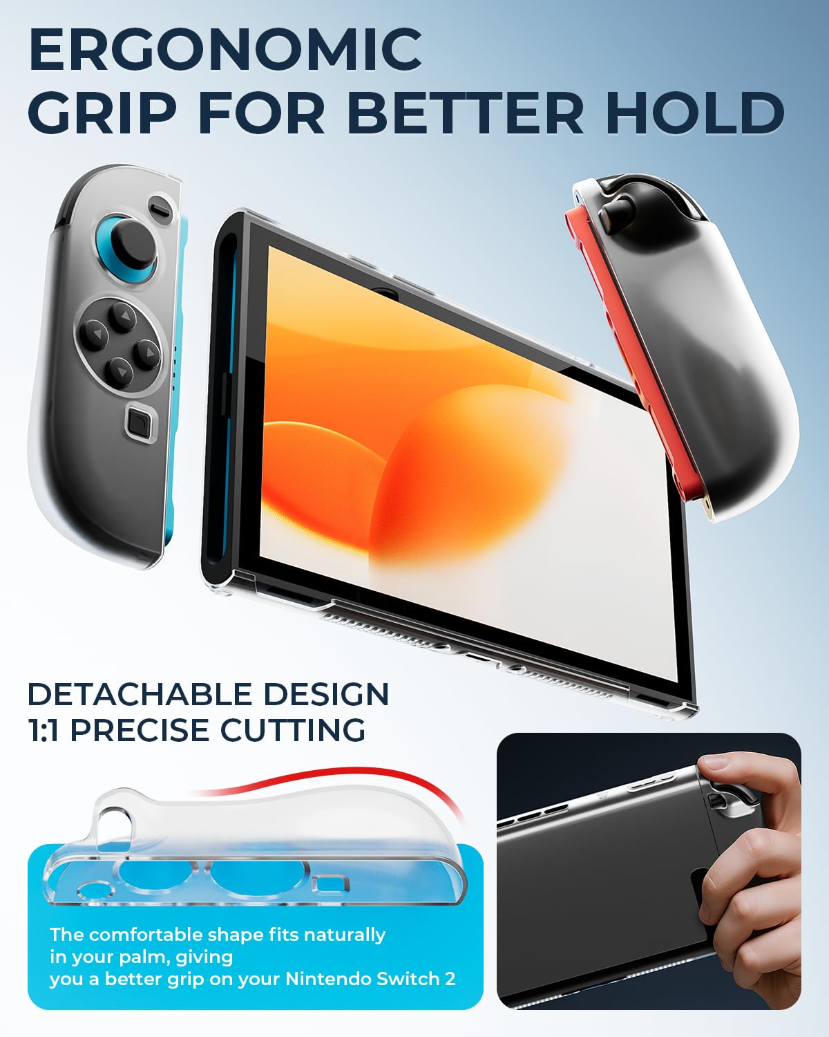 Switch 2 Pro Controllers Accessories Bundle for Nintendo 17-in-1: Carrying Case, Screen Protector, Thumb Grip for Joycon, Dockable Console Protective Cover Shell, Steering Wheel, 2025 Switch2 Game Kit