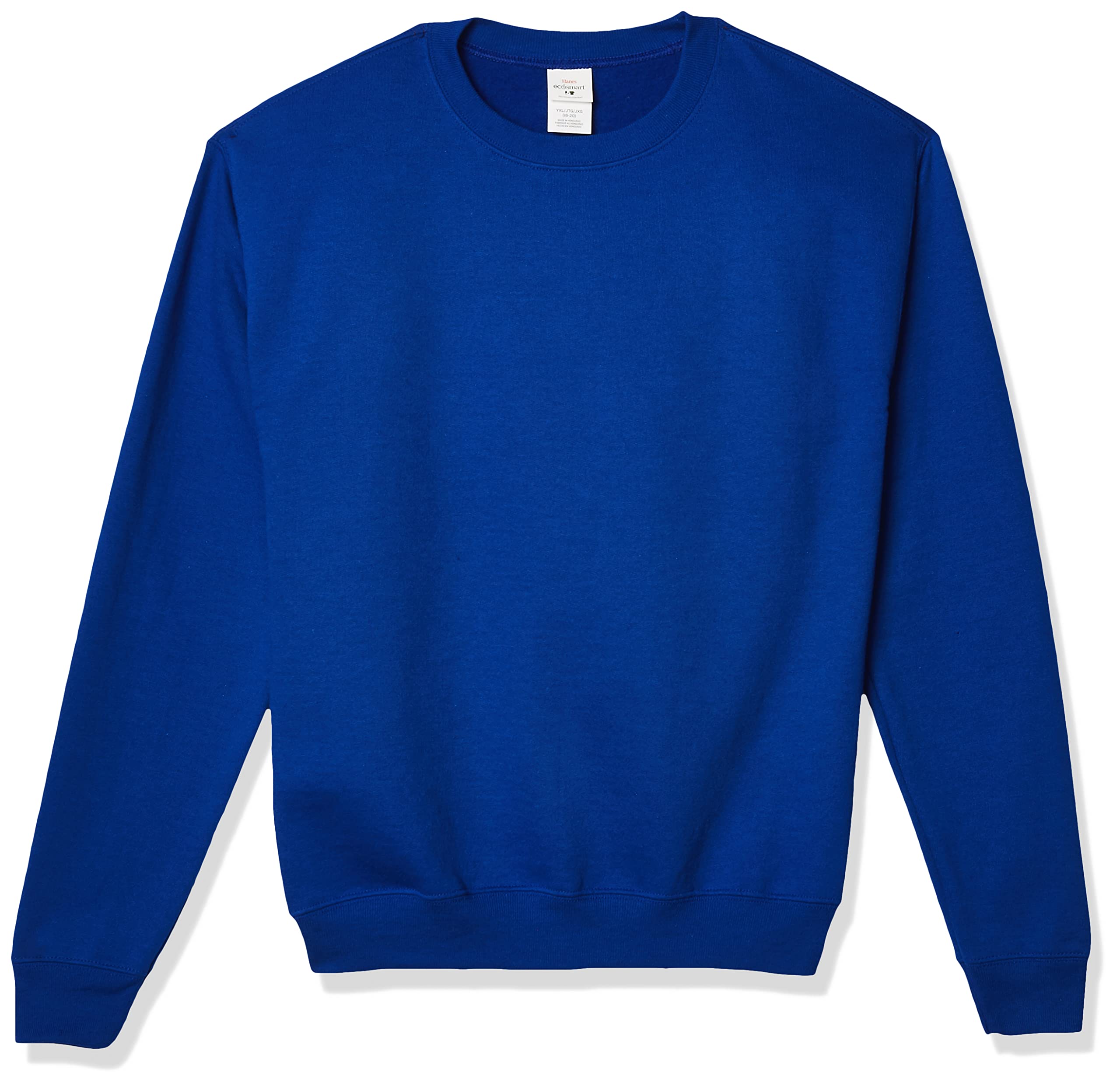 Hanes Boys' EcoSmart Sweatshirt, Cotton Crewneck Pullover, Kids' Fleece Sweatshirt