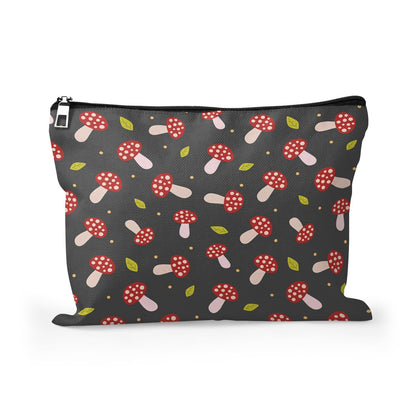 Cafl Hawaiian Palm Leaf Makeup Bag Tropical Palm Trees Cosmetic Bag Zipper Pouch Large Toiltry Bag Travel Linen Make Up Organizer Purse for Women 10×8Inch