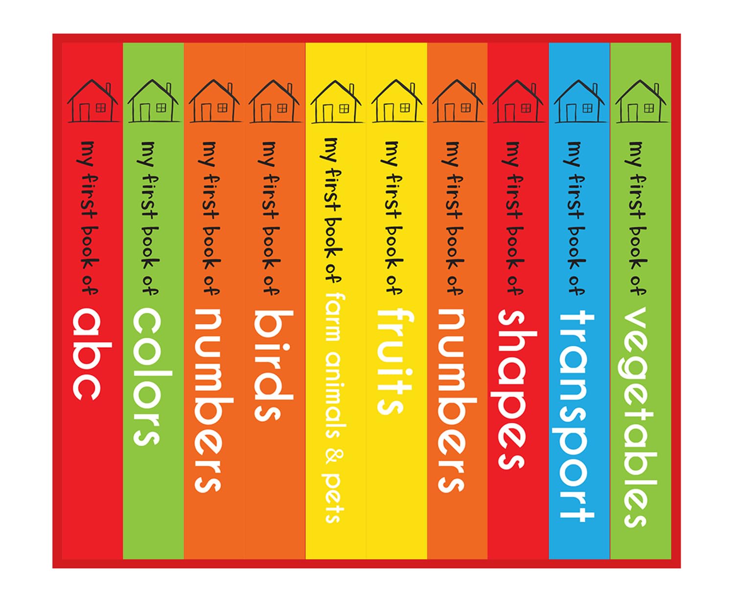 My First Library: Boxset of 10 Board Books for Kids