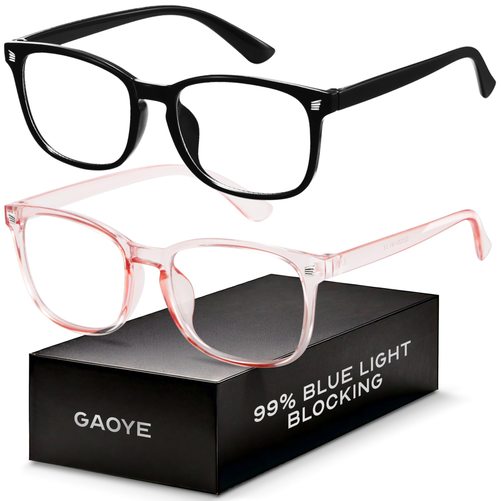 Blue Light Blocking Glasses - Fashion Square Fake Eyeglasses, Anti UV Ray Computer Gaming Glasses Blue Blockers for Women/Men