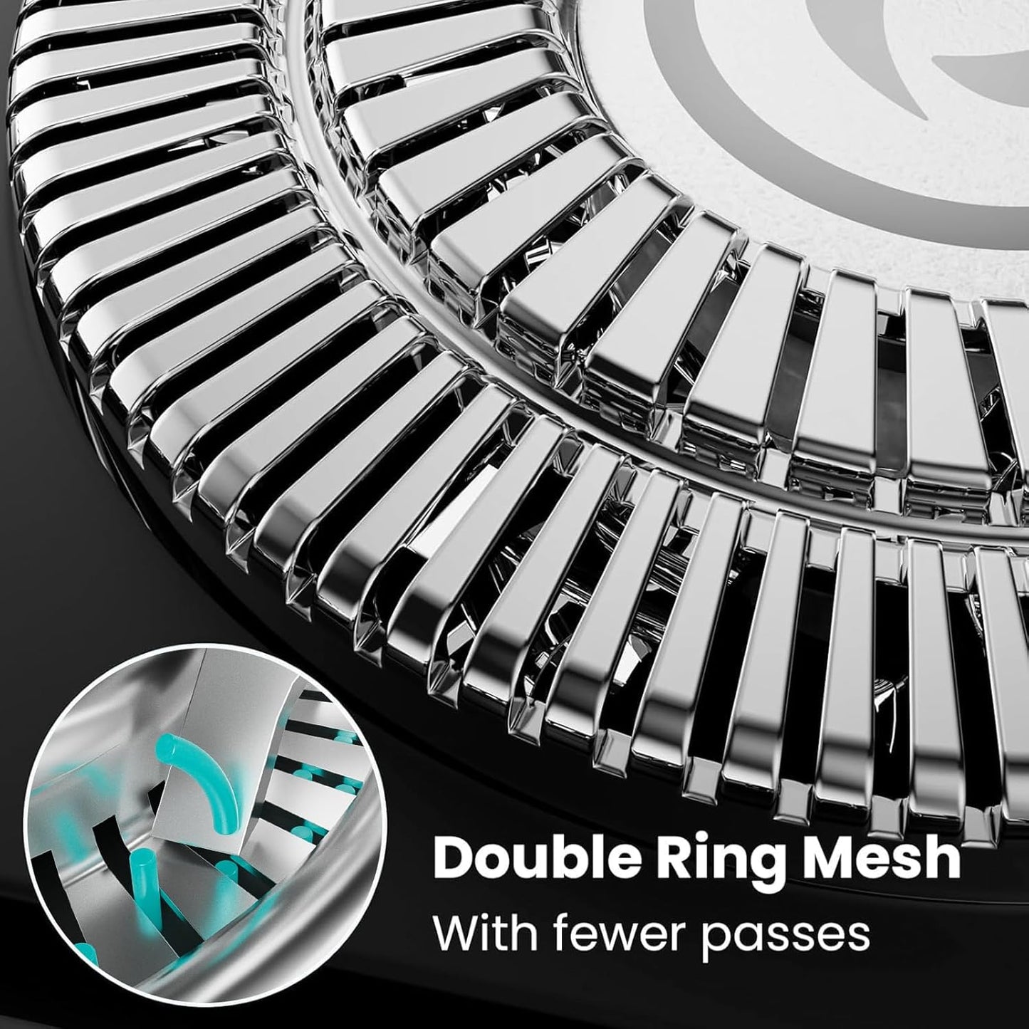 Electric Razor for Men Cordless: Wet/Dry Rotary Shaver Waterproof - USB Fast Charging & Sensitive Skin Care - Pop up Trimmer & Precision Blades Pro Black