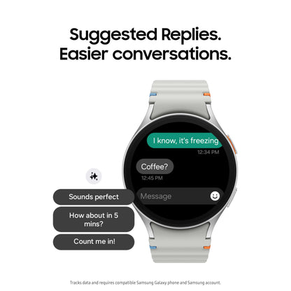 SAMSUNG Galaxy Watch 7 40mm Bluetooth AI Smartwatch w/Energy Score, Wellness Tips, Heart Rate Tracking, Sleep Monitor, Fitness Tracker, 2024, Cream [US Version, 1Yr Manufacturer Warranty]