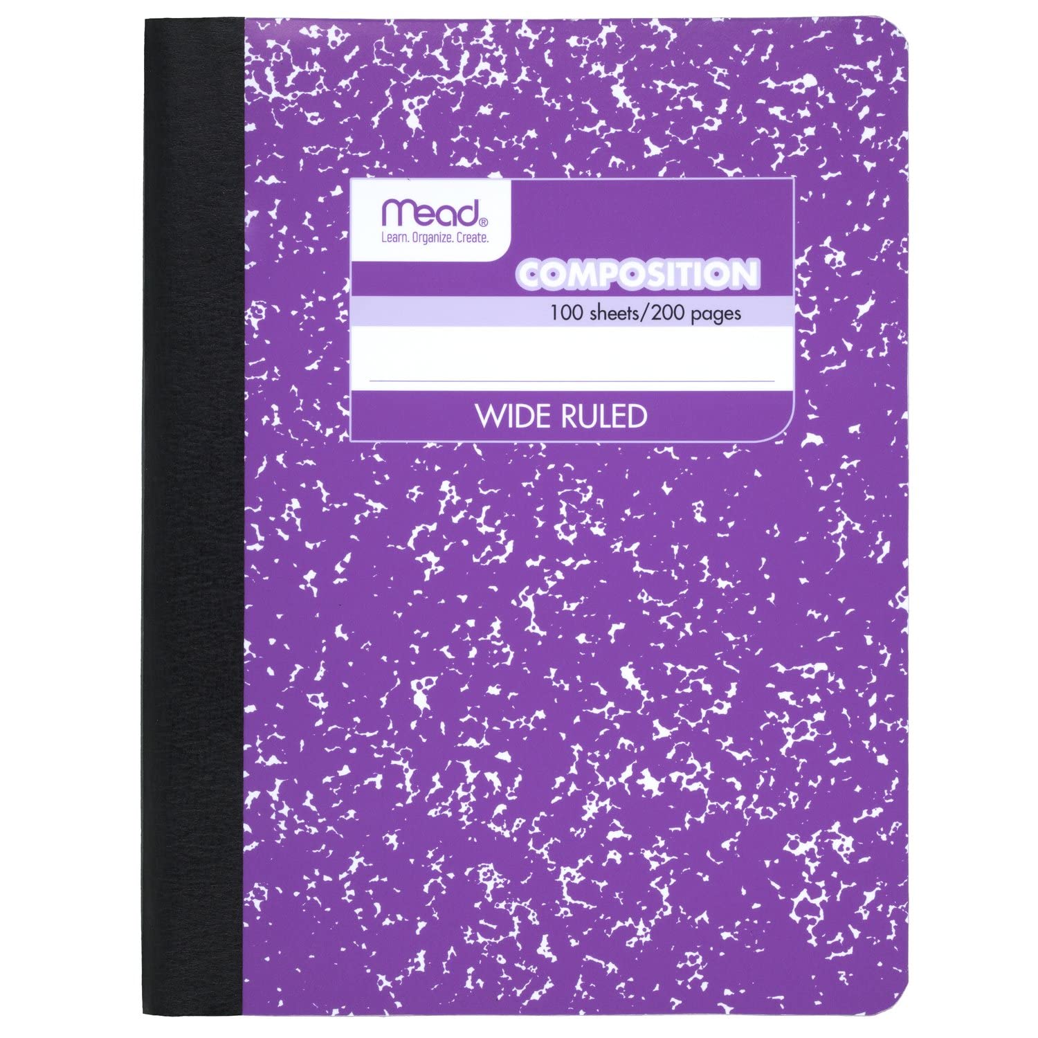 Mead Composition Notebook, Wide Ruled Paper, 7-1/2" x 9-3/4", 100 Sheets, Assorted Colors, 12 Pack (73389)