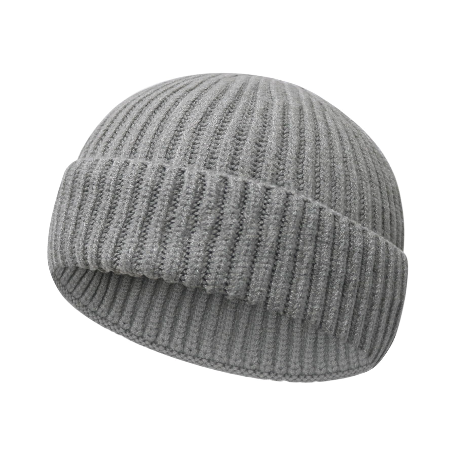 Wool Fisherman Beanies for Men Women Short Cuff Knit Beanie Winter Warm Hats Trawler Hat Stylish Watch Cap